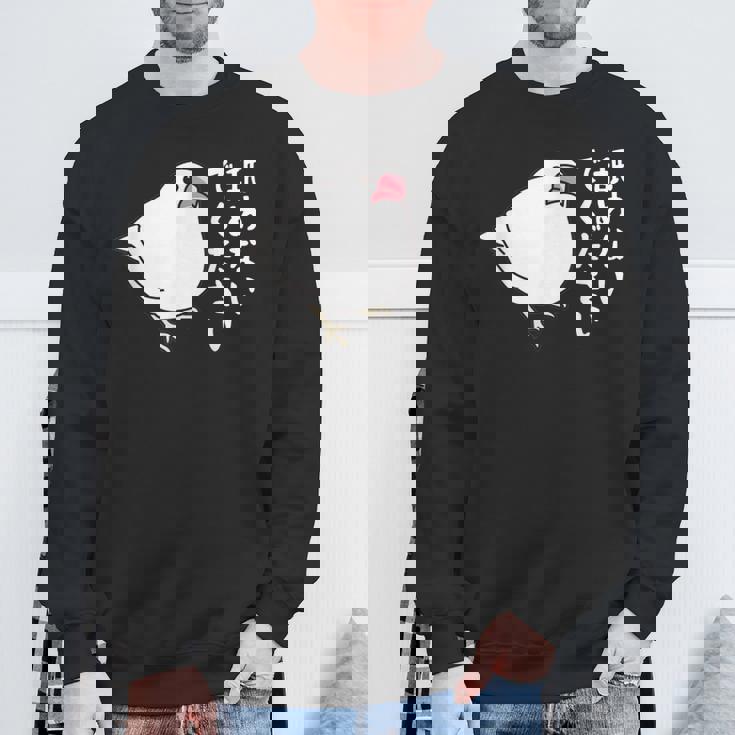 舐めないでください 可愛い文鳥イラスト 文鳥 ペット好き 桜文鳥 シナモン文鳥 クリーム文鳥 おもしろ 白文鳥 スウェットシャツ 高齢者への贈り物