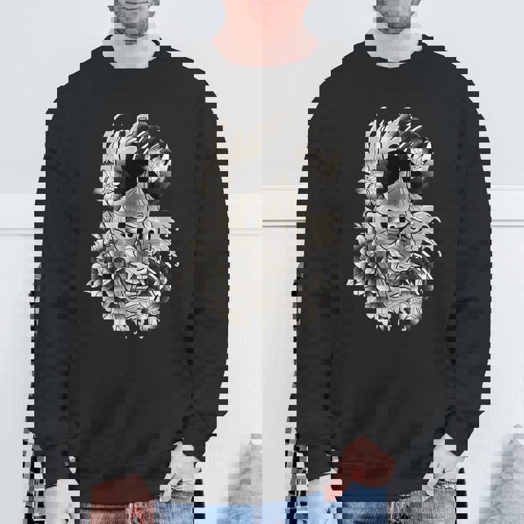 般若マスク 日本語 タトゥー フラッシュ スウェットシャツ 高齢者への贈り物