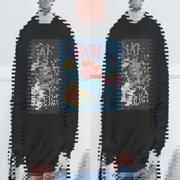 花を咲かせる春好きのための面白い小道コスチューム。 スウェットシャツ 高齢者への贈り物