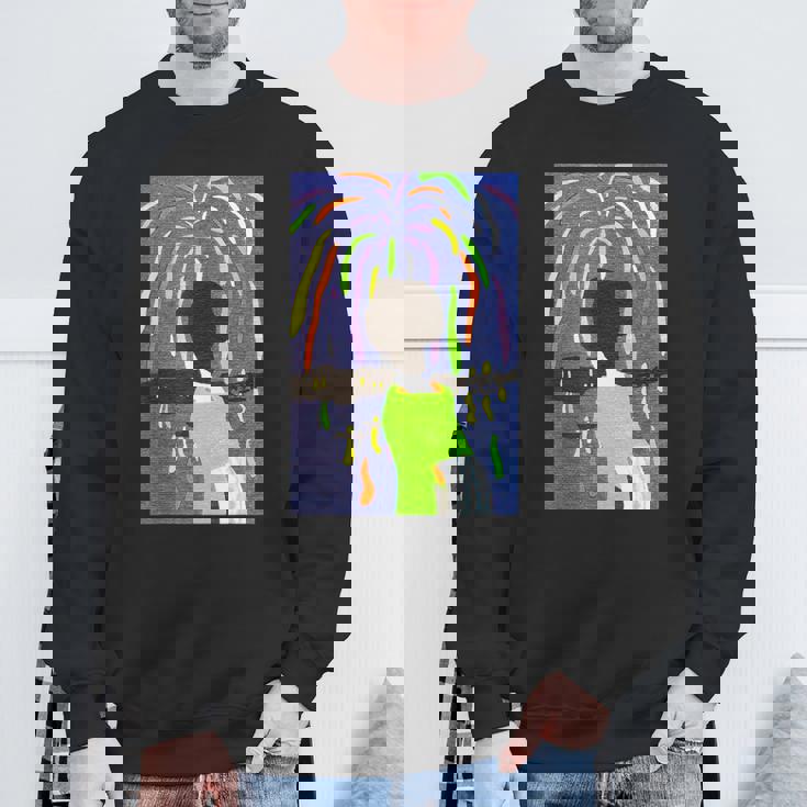 花火 竹久夢二 大正４年 １９１５年 作 スウェットシャツ 高齢者への贈り物