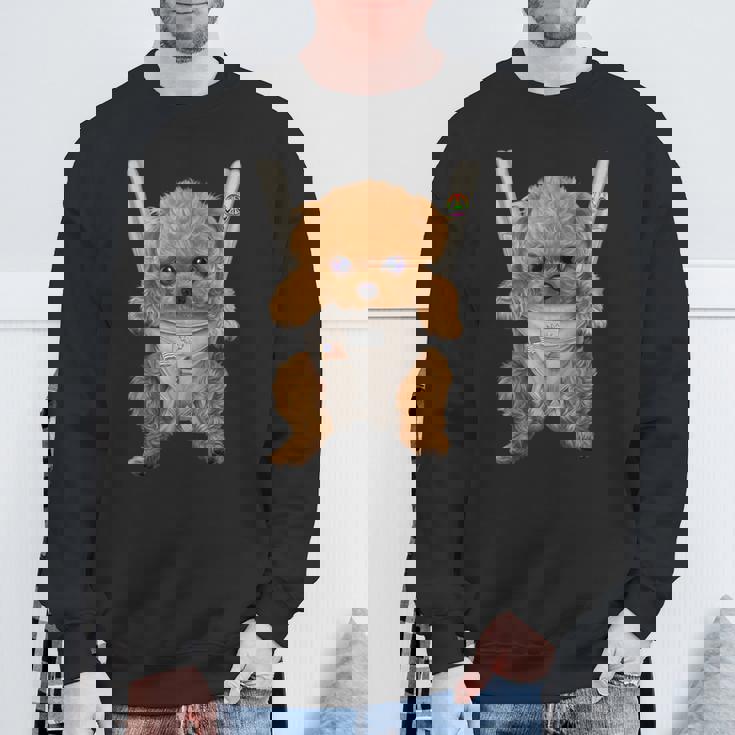 茶毛 プードル いぬ 犬 抱っこ 抱っこ紐 スウェットシャツ 高齢者への贈り物