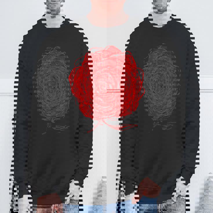 薔薇 花 メンズ レディース 半袖 ロック おしゃれ かっこいい ワイルド 大きいサイズ プリント 黒 ローザス スウェットシャツ 高齢者への贈り物