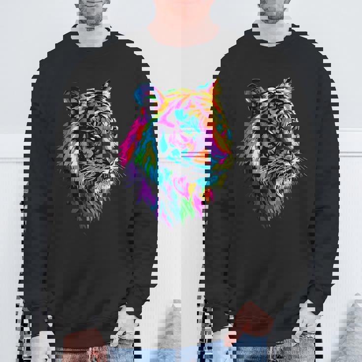 虎 大型猫 野生動物 虎 猫好き かわいい虎 スウェットシャツ 高齢者への贈り物