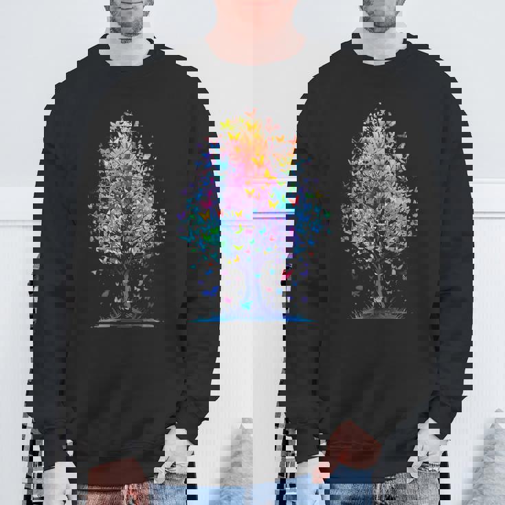 蝶の木の美学 蝶々 美しい美学 スウェットシャツ 高齢者への贈り物