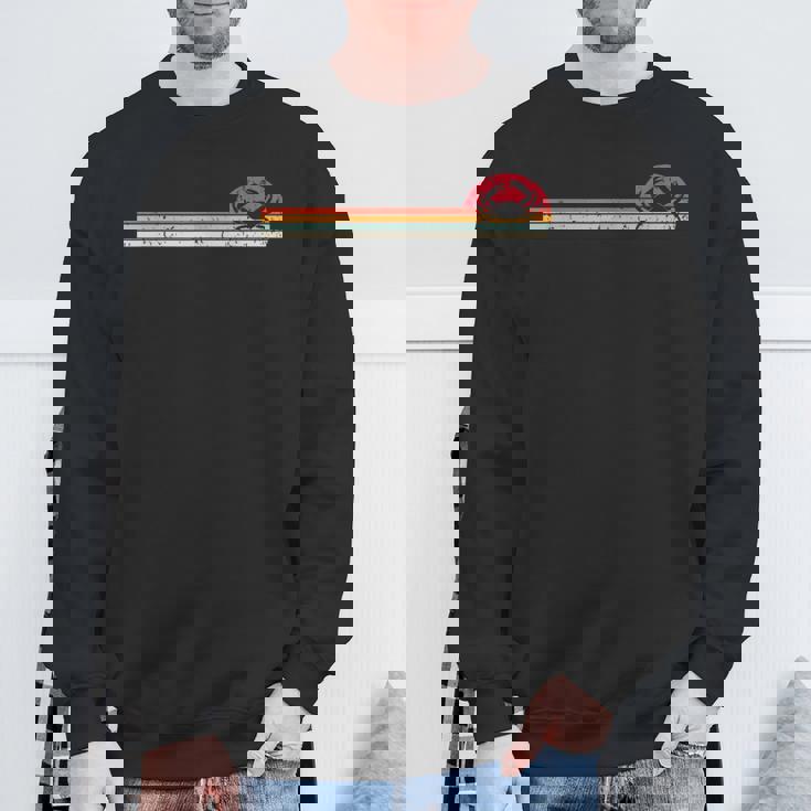 蟹 かに肉 レトロ グラフィック シーフード カニ 蟹 蟹 スウェットシャツ 高齢者への贈り物