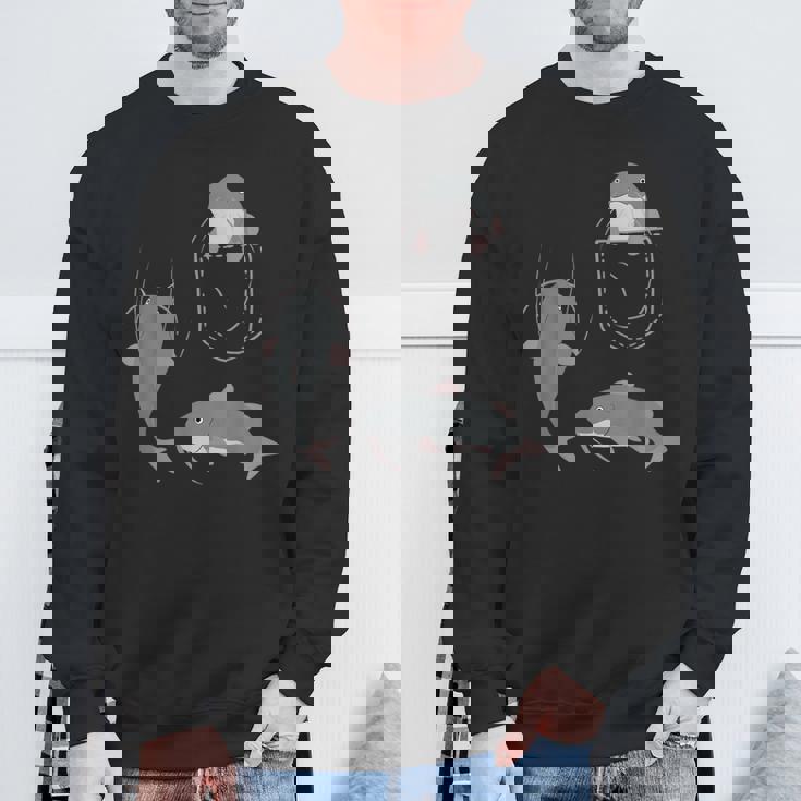 袋に入った魚 ナマズ スウェットシャツ 高齢者への贈り物