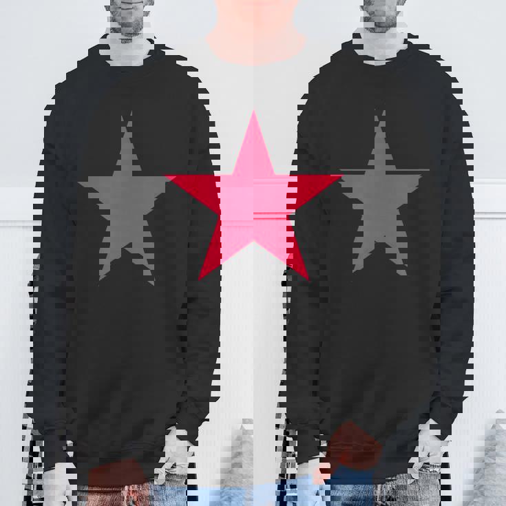 複数の色の風船ガムピンクの星 スウェットシャツ 高齢者への贈り物