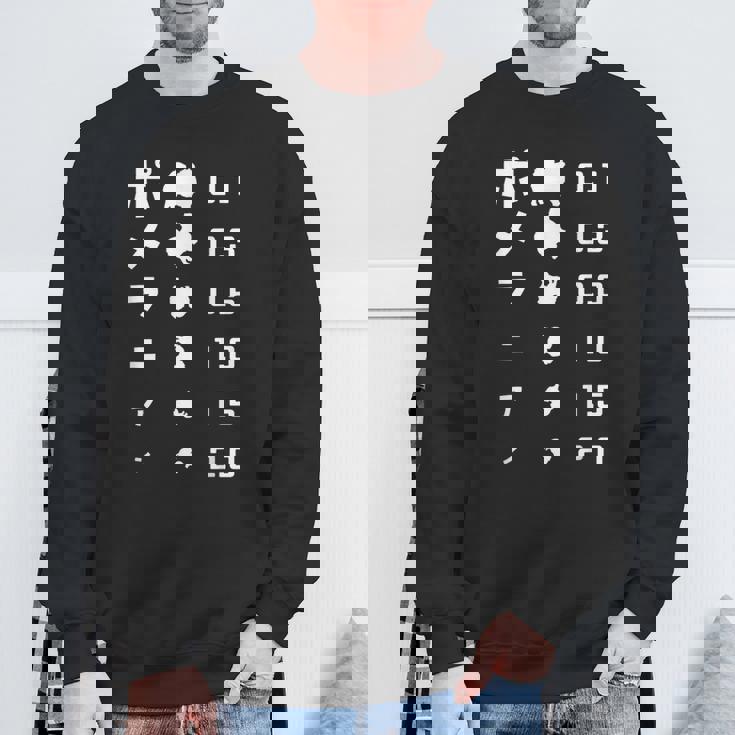 視力検査 ポメラニアン ポメラニアン好き 愛犬家 犬が好き 犬の飼い主 ポメラニアンの飼い主 犬好き スウェットシャツ 高齢者への贈り物