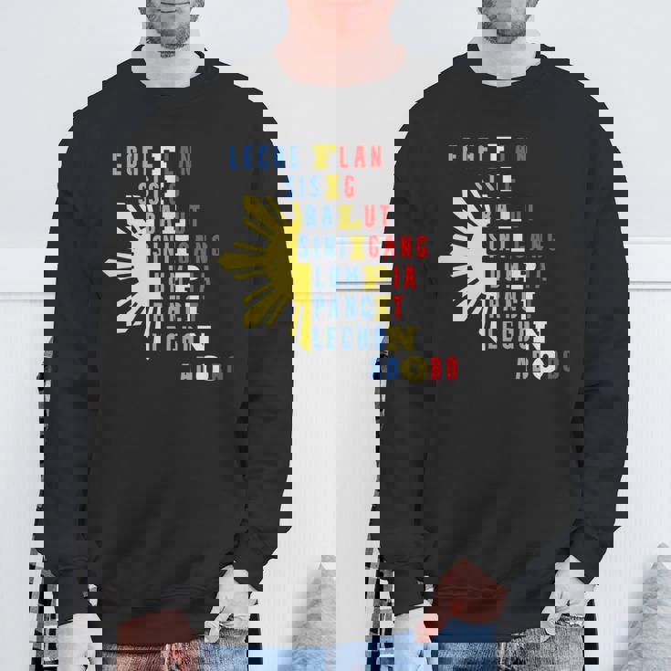 誇り高いフィリピン人のための有名な食べ物 フィリピンのデザイン スウェットシャツ 高齢者への贈り物