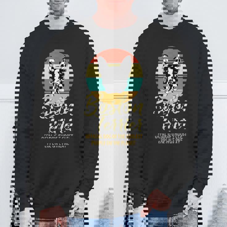 誇り高きボストンテリア オーナーシャツ、ボストンテリア 子犬 スウェットシャツ 高齢者への贈り物