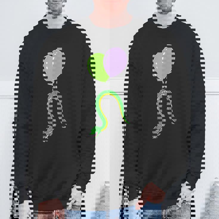 誕生日バルーン付き蛇 スウェットシャツ 高齢者への贈り物