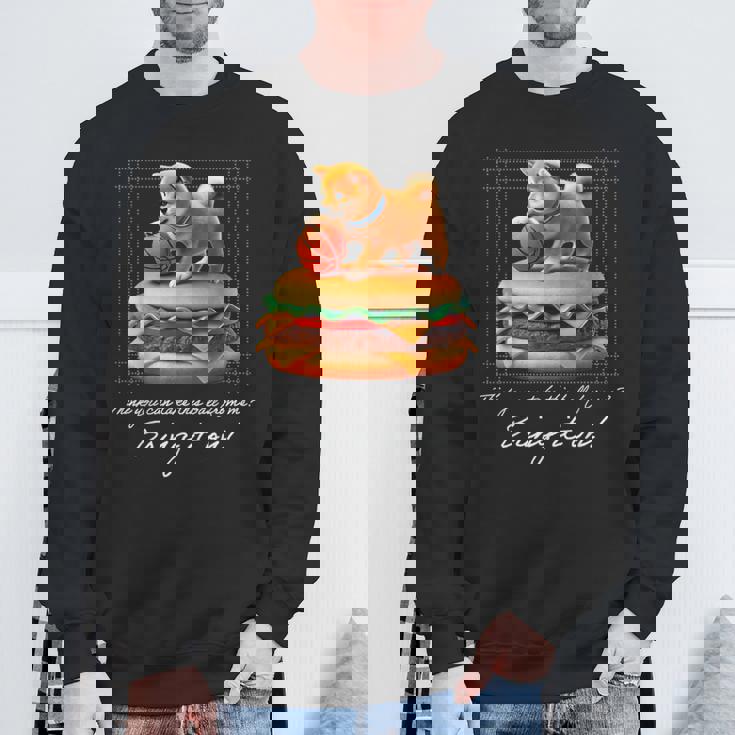 豆しば バスケットボール 豆柴 可愛い おしゃれ 面白い 動物 スポーツ 英字 ハンバーガー 犬 日本犬 柴犬 スウェットシャツ 高齢者への贈り物