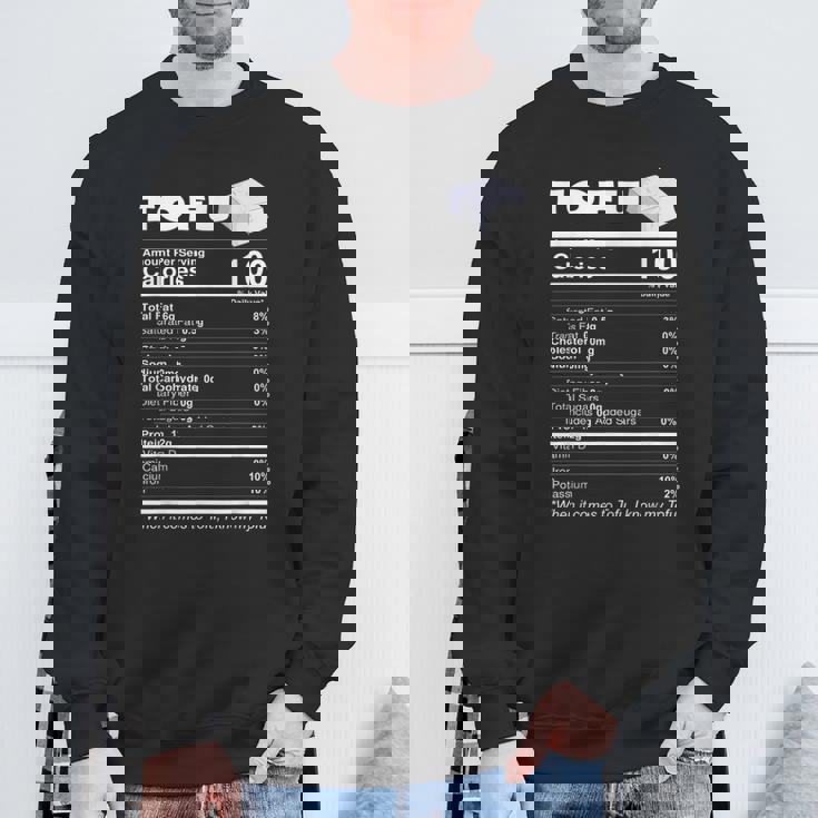 豆腐栄養成分 おもしろ食品 ビーガン ベジタリアンプロテイン スウェットシャツ 高齢者への贈り物