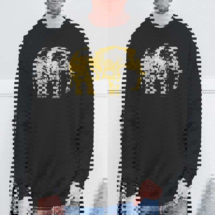 象の贈り物野生生物保護動物園動物動物学アフリカ スウェットシャツ 高齢者への贈り物