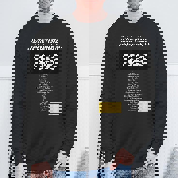 財務省解体dissolution Of The Ministry Of Finance スウェットシャツ 高齢者への贈り物