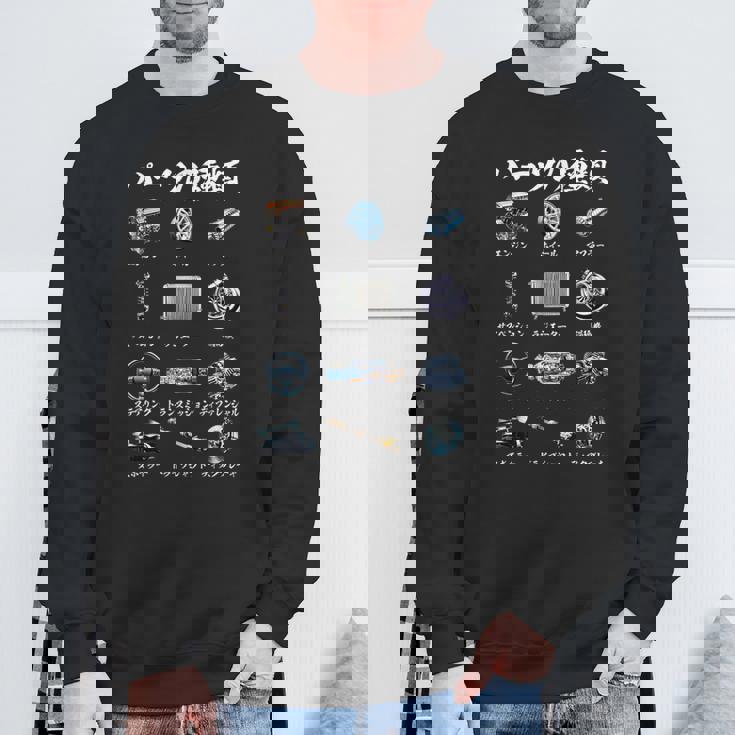 車 面白いtシャツ パーツの種類 自動車 おもしろ ネタ 文字入り 大人 メンズ おもしろグッズ 車いじり スウェットシャツ 高齢者への贈り物