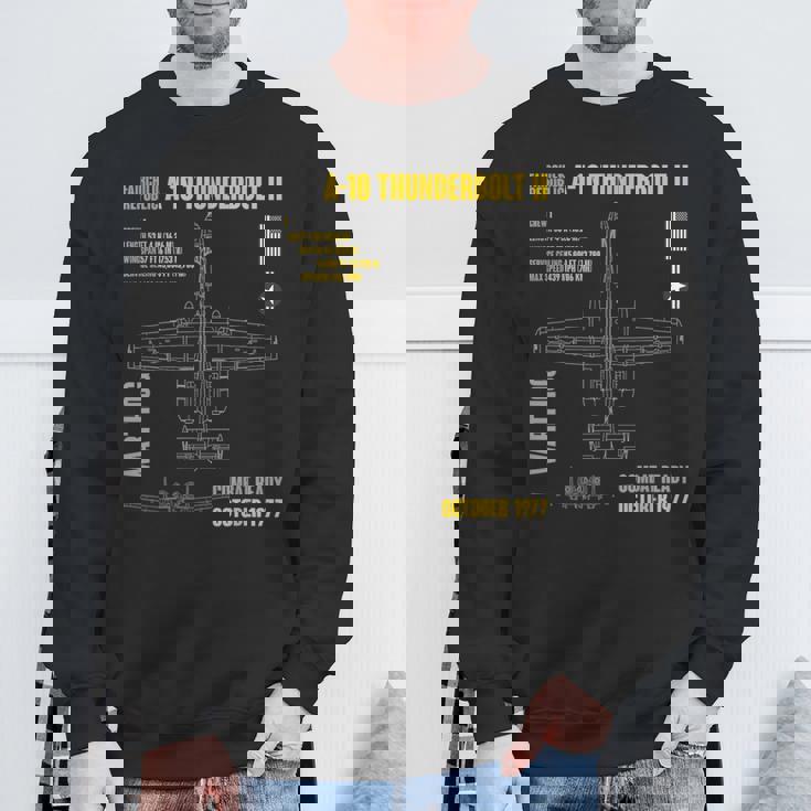 軍用機 A-10 Thunderbolt Ii Warthog Usaf スウェットシャツ 高齢者への贈り物