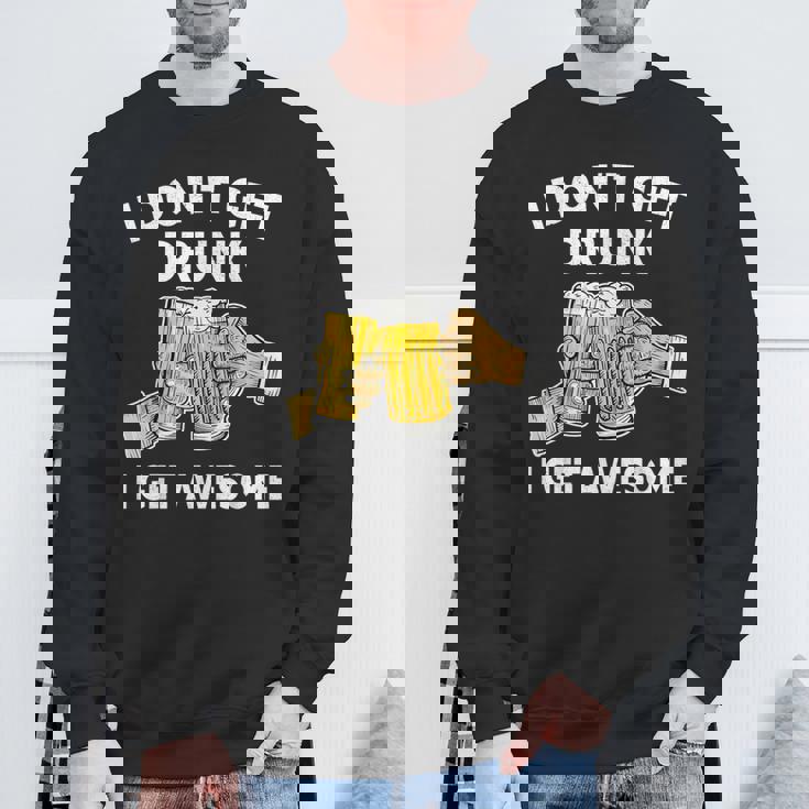 酔わないで最高になる-面白いアルコール スウェットシャツ 高齢者への贈り物