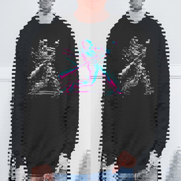 野球選手 野球好き ファン スポーツ アイスクリーム ドリップボーイ スウェットシャツ 高齢者への贈り物