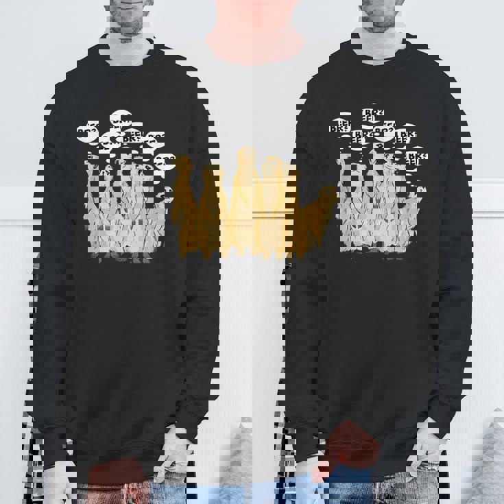 野生動物のミーアキャットアルコールビール スウェットシャツ 高齢者への贈り物