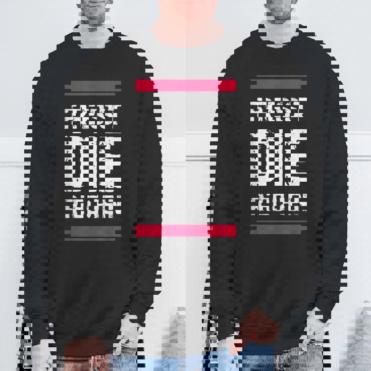 金持ちを食べて金持ちを食べろ スウェットシャツ 高齢者への贈り物