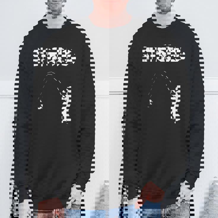 釣りおじさん 川釣り 海釣り 釣り初心者 河釣り 趣味 釣り好き 釣り経験者 釣り 趣味釣り おもしろ ネタ スウェットシャツ 高齢者への贈り物