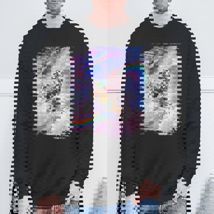 銀河 宇宙飛行士 猫 乗馬 虹 シャーク スウェットシャツ 高齢者への贈り物