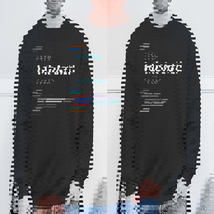 開発者 Hello World スウェットシャツ 高齢者への贈り物