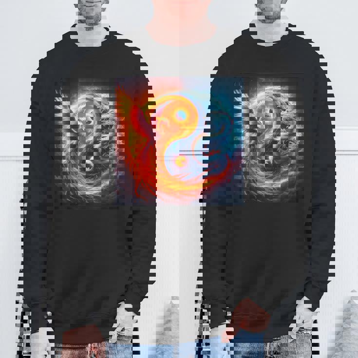 陰陽鳳凰と日本龍 スウェットシャツ 高齢者への贈り物