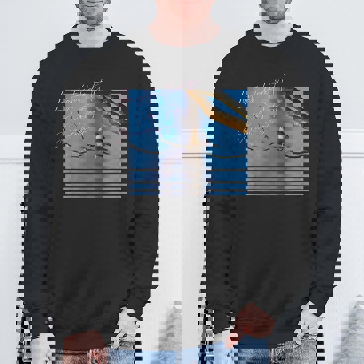 雪の妖精 北海道 日本の小鳥 青空 写真 スウェットシャツ 高齢者への贈り物