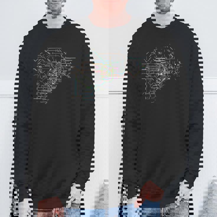 面白tシャツ 電車 東京 路線図 鉄道 蒸気機関車l おもしろ 鉄オタ メンズ グッズ ネタ スウェットシャツ 高齢者への贈り物