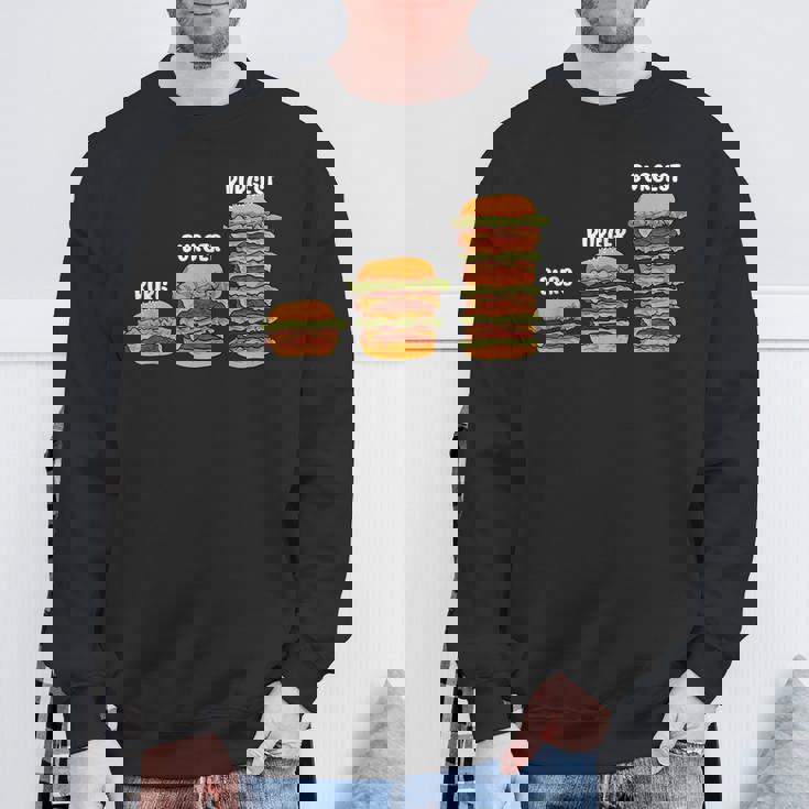 面白い バーグ バーガー バージェスト バーガー ハンバーガー チーズバーガー スウェットシャツ 高齢者への贈り物