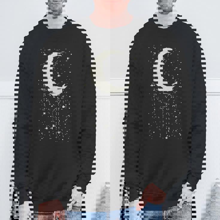 面白い 月 アート メンズ レディース キッズ 銀河 夜空 月 スウェットシャツ 高齢者への贈り物