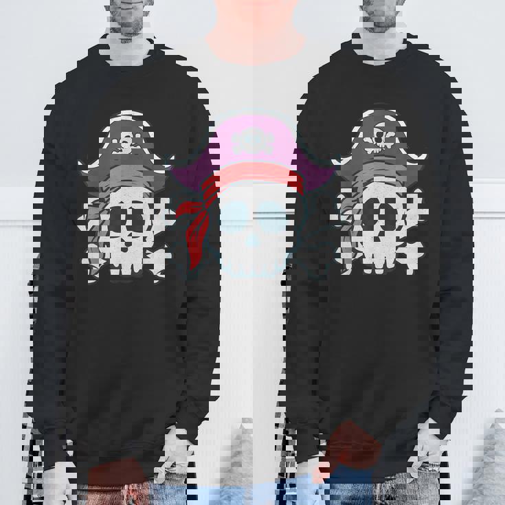 面白い 海賊 漫画 スカル ハロウィン スウェットシャツ 高齢者への贈り物