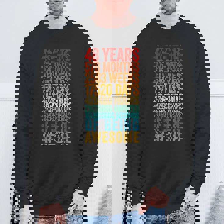 面白い48歳の誕生日シャツ オールドメーター 面白い48歳ギフト スウェットシャツ 高齢者への贈り物