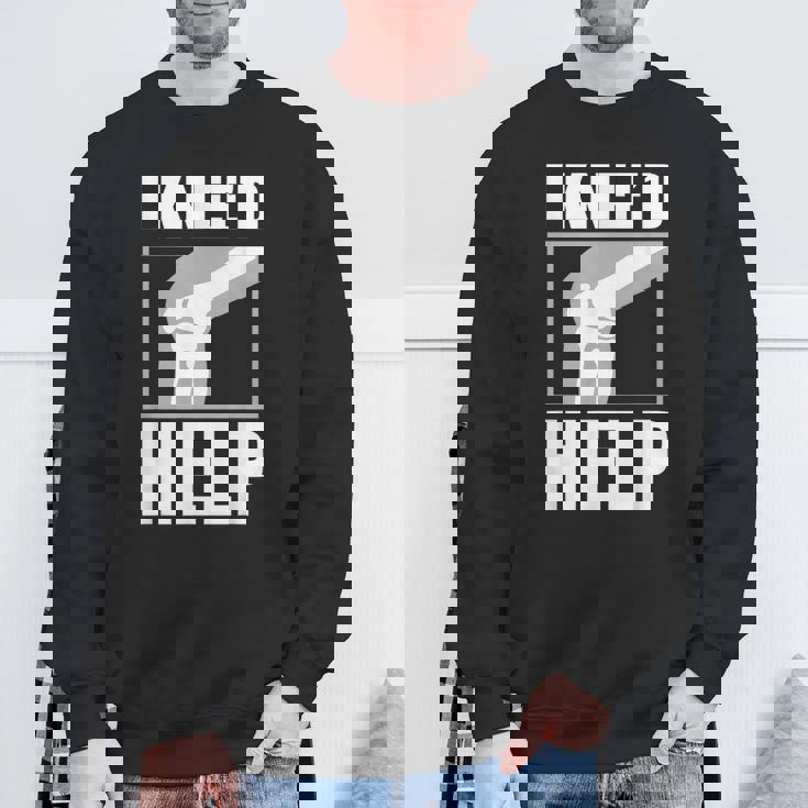 面白いacl膝手術 I Kneed Help 膝半月板ギフト スウェットシャツ 高齢者への贈り物