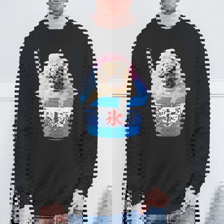 面白いtシャツ パグ かき氷 イヌ メンズ 犬好き グッズ かわいい おもしろ 面白い 服 ネタ 夏 スウェットシャツ 高齢者への贈り物