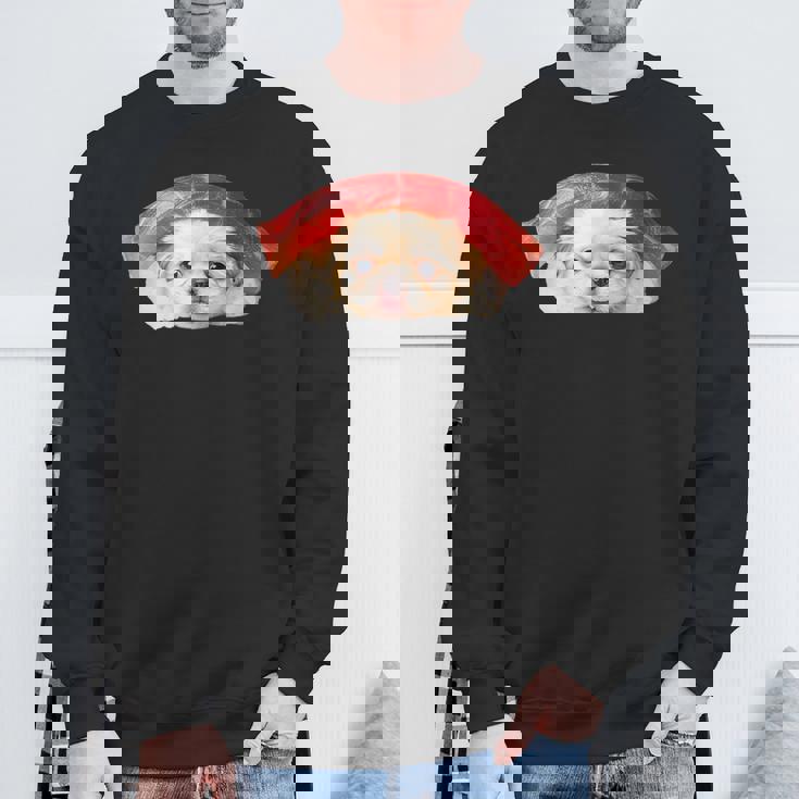 面白いtシャツ ペキニーズ 犬 イヌ 寿司 メンズ 犬好き グッズ かわいい おもしろ 面白い 服 ネタ スウェットシャツ 高齢者への贈り物