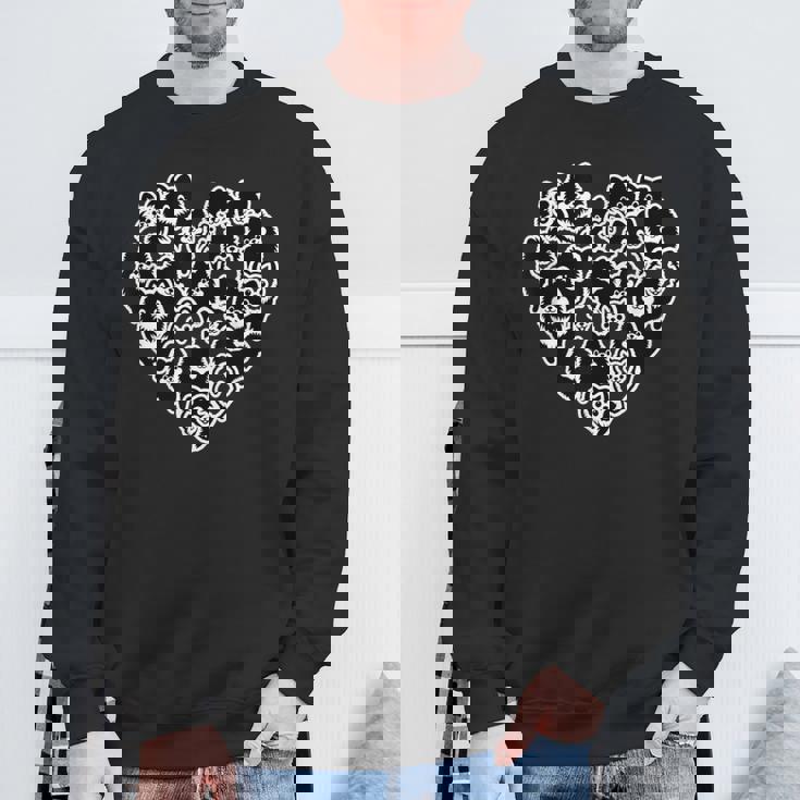 面白いtシャツ ポメラニアン ハート イヌ メンズ 犬好き グッズ かわいい おもしろ 面白い 服 ネタ スウェットシャツ 高齢者への贈り物