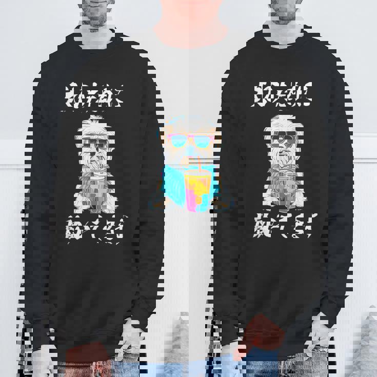 面白いtシャツ マルチーズ 犬 イヌ わんこ メンズ 犬好き グッズ おもしろ 面白い 服 ネタ わんこ スウェットシャツ 高齢者への贈り物