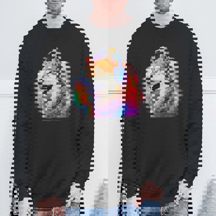 面白いtシャツ 柴犬 ゲーム 音楽 イヌ わんこ メンズ 犬好き グッズ おもしろ 面白い 服 ネタ スウェットシャツ 高齢者への贈り物