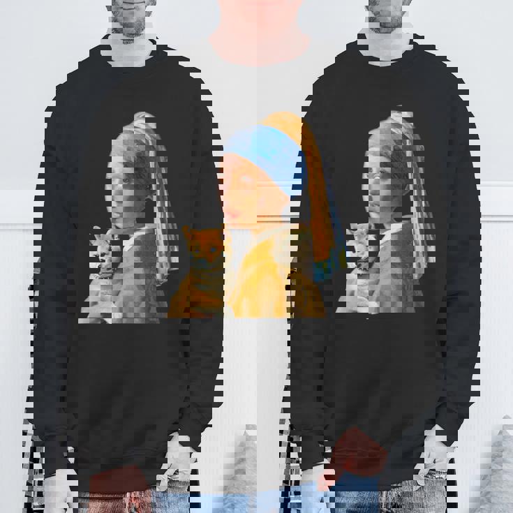 面白いtシャツ 柴犬 フェルメール わんこ メンズ 犬好き グッズ かわいい おもしろ 面白い 服 ネタ スウェットシャツ 高齢者への贈り物