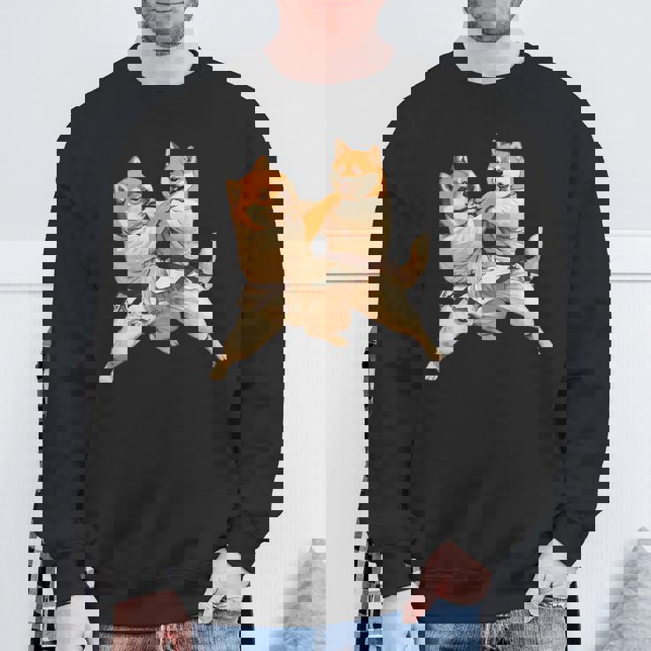 面白いtシャツ 柴犬 柔道 イヌ わんこ メンズ 犬好き グッズ かわいい おもしろ 面白い 服 ネタ 犬 スウェットシャツ 高齢者への贈り物