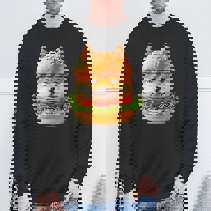 面白いtシャツ 柴犬 犬 イヌ ハンバーガー メンズ 犬好き グッズ かわいい おもしろ 面白い 服 ネタ スウェットシャツ 高齢者への贈り物