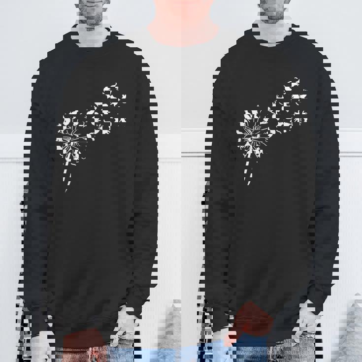 面白いtシャツ 猫 タンポポ ネコ メンズ 猫好き グッズ おもしろ 面白い 服 ネタ にゃんこ 猫の下僕 長袖tシャツ スウェットシャツ 高齢者への贈り物