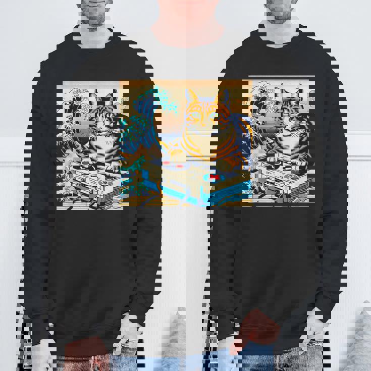 面白いtシャツ 猫 ネコ ゲーム ゲーマー メンズ 猫好き グッズ おもしろ 面白い 服 ネタ 猫の下僕 スウェットシャツ 高齢者への贈り物