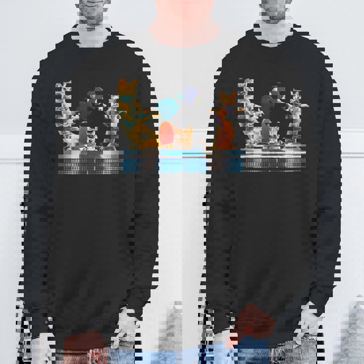 面白いtシャツ 猫 ネコ メンズ 卓球 猫好き グッズ おもしろ 面白い 服 ネタ にゃんこ 猫の下僕 スウェットシャツ 高齢者への贈り物