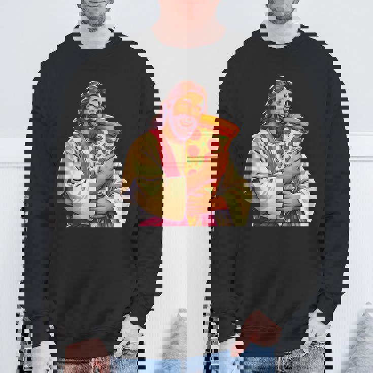 面白いイエスピザ愛好家クリスチャンユーモアtシャツ ピザジョーク スウェットシャツ 高齢者への贈り物