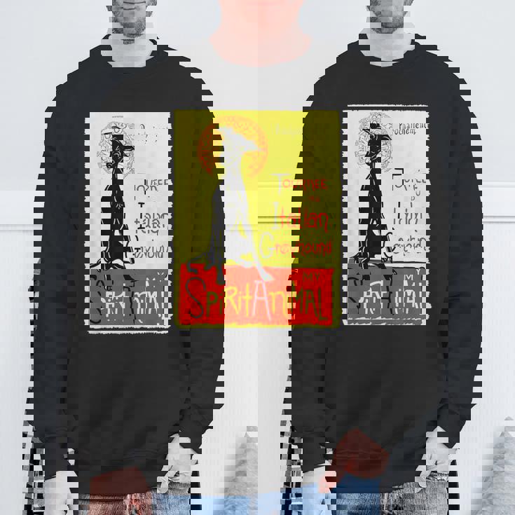 面白いイタリアングレイハウンド ドッグアート イタリアングレイハウンド ギフト スウェットシャツ 高齢者への贈り物