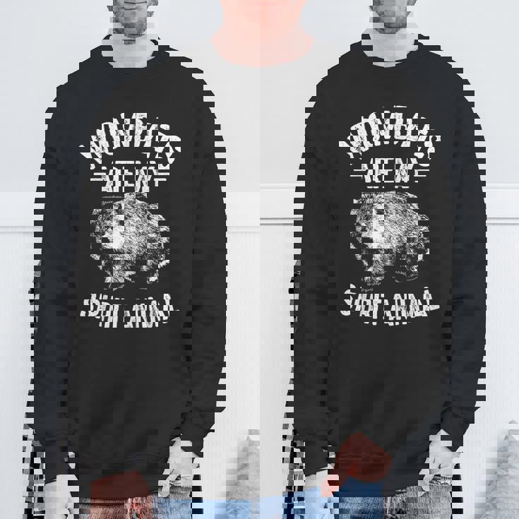 面白いウォンバットギフトクールウォンバットは私の精神動物愛です スウェットシャツ 高齢者への贈り物